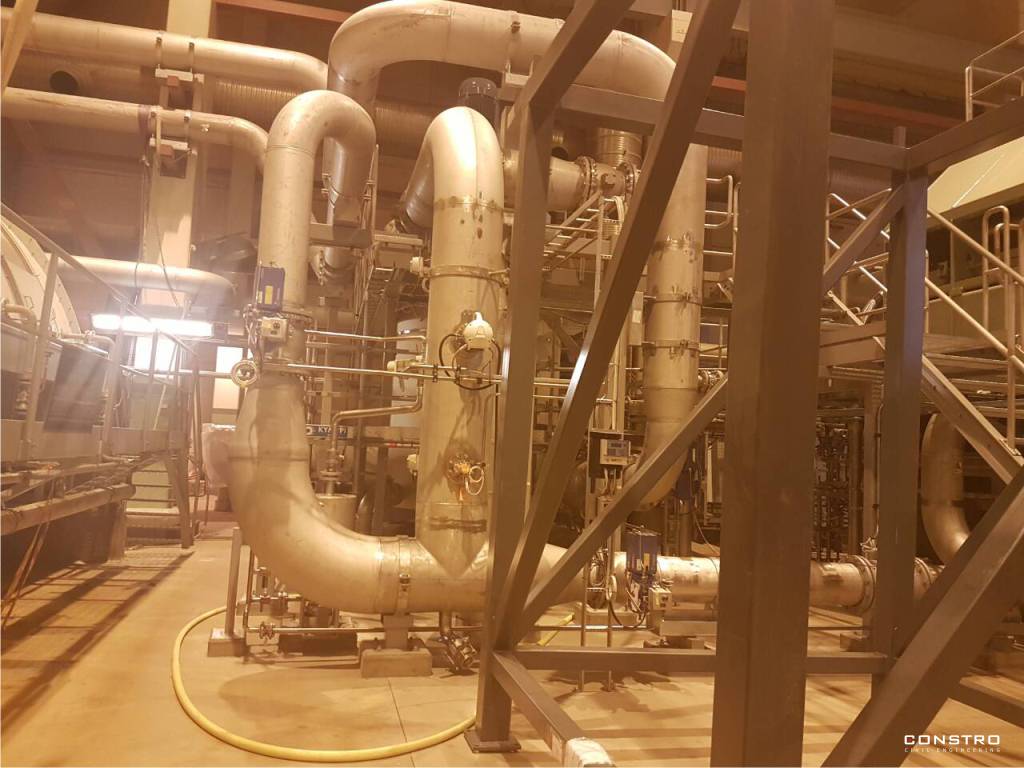 Schweißen und Montage von Rohrleitungen, Papier- und Zellstoffindustrie