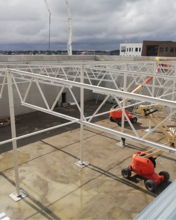 Construction of steel frame structure buildings